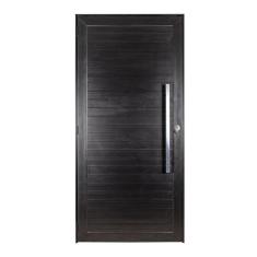 Porta Lambril de Giro com Puxador e Visor Esquerda Topsul 210x90cm Esquadrisul Preto