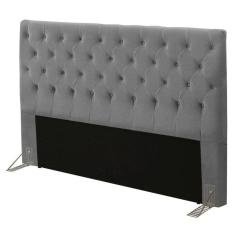 Cabeceira EBox Paris Casal 1,40m Em Suede Cinza