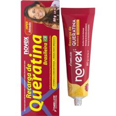 Novex Brazilian Keratin Recharge Tubo Leave In 80g / 2,8 oz - Reconstructive queratina, controle de frizz e reparação de danos