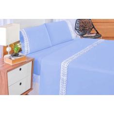 Jogo de Lençol Lese Casal Padrão 4 Peças Percal 180 Fios 100% Algodão 