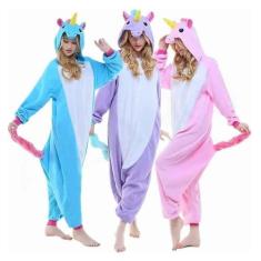 Pijama Unicórnio Infantil E Adulto Macacão Kigurumi Cosplay - Fantasia