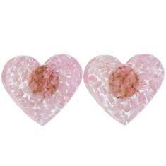 rockcloud Pacote com 2 puxadores de gaveta de pedras de cristal de resina em forma de coração, puxador de gaveta de armário com parafusos, decoração de casa