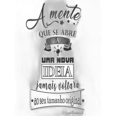 Adesivo Decorativo De Parede Frase A Mente Que Se Abre Ideia