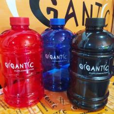 Galão Gigantic Suplementos 2,2l com alça, TRANSPARENTE TAMPA ROSA ALÇA