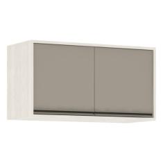 Armário Aéreo De Cozinha 80 Cm 2 Portas Linea Luciane Pátina Ff-mocca Laca