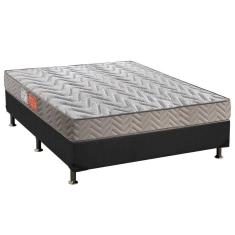 Cama Box Casal: Colchão Espuma D45 Paropas Pasquale Clean + Base Crc Suede Gray(138X188)