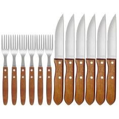 Conjunto Churrasco Garfo e Faca 12 Peças Mor
