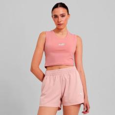 Cropped Puma ESS Slim Tank Feminina Rosa-Feminino