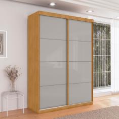 Guarda Roupa Solteiro 2 Portas de Correr Naturalle-Off White 3 Gavetas Kassel MDP Casah