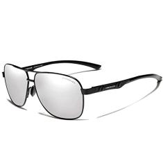 Óculos de Sol Masculino Kingseven Aviador Militar Polarizados UV400 Espelho (C3)
