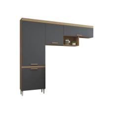 Cozinha Naiomi 4 Portas Atacama/Grafite - Aramóveis