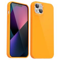 Svanove Capa de silicone para iPhone 13 Mini, gel de borracha macia brilhante geleia de plástico protetor simples simples capa de telefone para mulheres meninas, fina, flexível à prova de choque, TPU