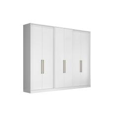 Guarda-roupa Casal Édez Nature, 6 Portas, Touch Branco