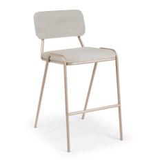 Banqueta Ipê Aço Carbono Dourado - Drop mobiliário