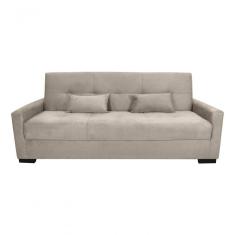Sofá Cama Lavínia 3 Lugares Suede Bege Matrix