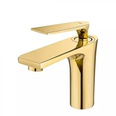 Torneira Monocomando Baixa para Banheiro (Michigan Dourada)