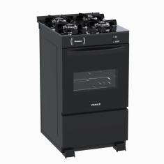 Fogao 4 Bocas Venax Picasso Vitreo Preto Fosco Gas Glp