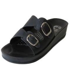 Chinelo Anatômico Webe Flex Feminino 2 Fivelas Preto