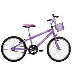 Bicicleta Infantil Aro 20 Feminina Melissa com Cesta Lilas