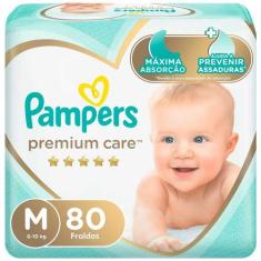 Fralda Descartável Pampers Premium Care M 80 Unidades