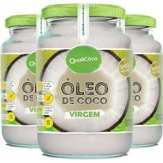 Kit 3 Óleo de coco virgem Qualicôco 500ml