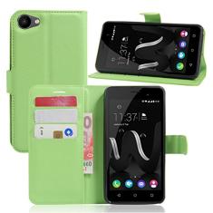 Capa para WIKO JERRY Capa carteira de couro flip para WIKO JERRY Capa de proteção de telefone A capa com design simplificado
