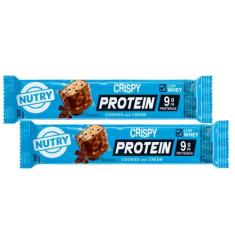 Kit 2 Barra de Proteína Nutry Crispy Protein com 9g de Proteínas Sabor