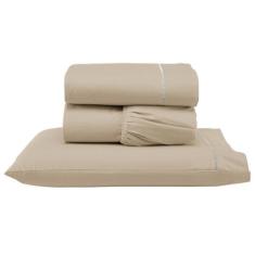 Jogo de Lençol Ponto Palito Completo 3 Peças Solteiro 80% Algodão 20% 