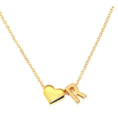 Colar Cordão Personalizado Com a Inicial Namorados Folheado