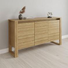 Balcão para Escritório 136cm com 3 Portas e 1 Prateleira ME4147 - Tecn