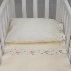 Jogo De Lençol Para Mini Berço 3 Peças Floral Rose - Tropical Baby