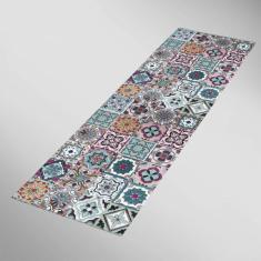 Tapete Passadeira De Cozinha Mosaic 250x60 Antiderrapante - Style Braz