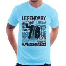Camiseta Legendary Awesomeness - Foca na Moda, Azul bebê, P
