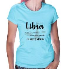 Baby Look Sou de Libra - Foca na Moda, Azul bebê, P