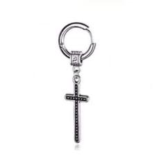 Brinco Masculino Argola Cruz Traverser - 1 peça (Não é o par)