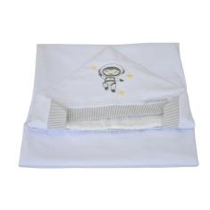 Toalha De Banho Malha Astronauta Cinza