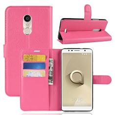 Capa para Alcatel 3C Carteira de Couro Flip Capa para Alcatel 3C Capa de Proteção de Telefone Capa com Design Simplificado