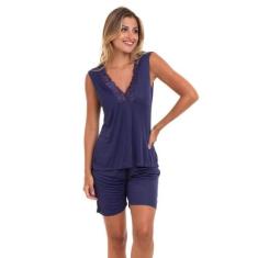 Bermudoll Regata Com Renda Liganete Sepie 2240 Marinho, Marinho, GG