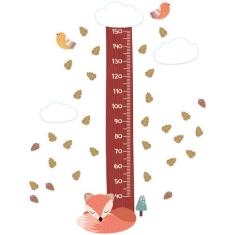 Adesivo de Parede Infantil Raposinha Régua Crescimento 176cm - Quartin