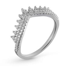 Anel de Prata Chevron Puro Brilho - Sal do Mar, 22