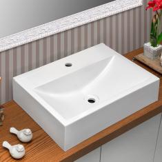 Cuba Pia para Banheiro Retangular Inspira Branca