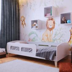 Cama Infantil Montessoriana Solteiro com Proteção Lateral Jardim Movel