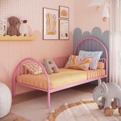 Cama Infantil em Ferro 199x110x95 cm Hope Rosa Bebê
