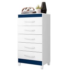 Cômoda Esmeralda Compacta 5 Gavetas Albatroz Moveis