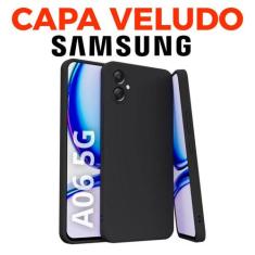Capa Capinha Case Aveludada Compatível Para Samsung A06 5G - DB, Preto