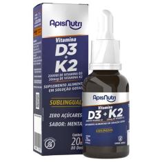 Suplemento De Vitamina D3 + K2 Gotas 20Ml Sabor Menta