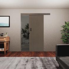 Porta de Correr Madeira 215x90cm Sobrepor Reversível Melamínico mgm