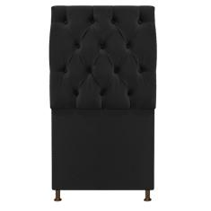 Cabeceira Sofia 90 Cm Solteiro Suede Preto