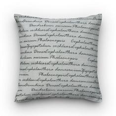 Capa de almofada VivaIN escrita cru com preto