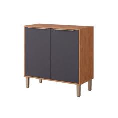 Balcão Cozinha P- Cooktop Divina C- 2 Portas 80cm Freijo-titanium - Mgm